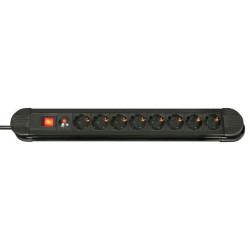 Lindy Multiprise 8 prises Schuko avec interrupteur, noir