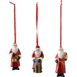 NOSTALGIE ORNAMENTS*SET3P P.NOEL 8CM