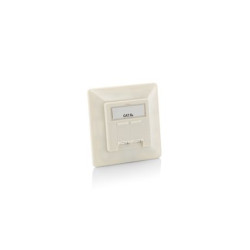 Equip Aufputz Frontplatte Cat6A 2x RJ45 RAL 9010 Reinweiß