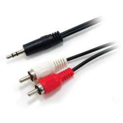 EQUIP 14709207 3,5 mm Stecker auf 2xCinch Stecker Stereo Audio Kabel, 2.5m