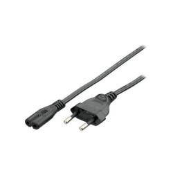 Equip IEC-Stromkabel 2pol Euro - C7 Bu 1,8m schwarz Polybeutel