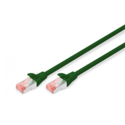 DIGITUS Patchkabel Cat6 SFTP 2xRJ45 3.0m grün Hebelschutz