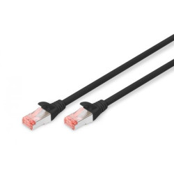 DIGITUS Patchkabel Cat6 SFTP 2xRJ45 5.0m schw Hebelschutz Polybeutel