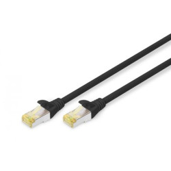 DIGITUS Patchkabel Cat6a SFTP 2xRJ45 3.0m sw Hebelschutz