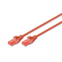 DIGITUS Patchkabel Cat6 UUTP 2xRJ45 1.0m rot LSZH