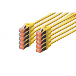 DIGITUS CAT 6 SFTP Patchkabel, 10 Stück, 2m, gelb