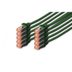 DIGITUS CAT 6 SFTP Patchkabel, 10 Stück, 3m, grün