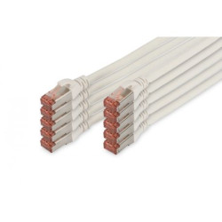 DIGITUS CAT 6 SFTP Patchkabel, 10 Stück, 3m, weiß