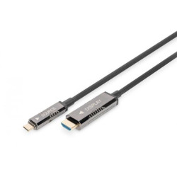 "Assmann Electronic DIGITUS USB - Type C to HDMI AOC FO Adapteris Cable HDMI Version 2.0 Max 4Kx2K 60Hz 10m"