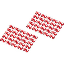 DIGITUS Farbclips für Patchkabel RJ45 100 Stück rot