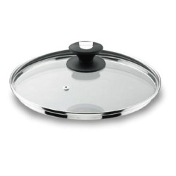 Couvercle verre avec sortie vapeur 32cm - Durit