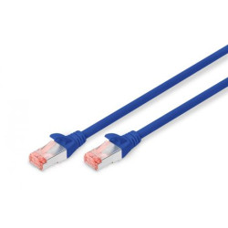 DIGITUS Patchkabel Cat6 SFTP 2xRJ45 5.0m blau Hebelschutz Polybeutel