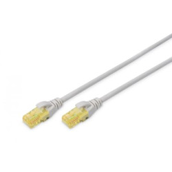 DIGITUS Patchkabel RJ45 UUTP Cat6A 1.00m grau o. Hebelschu Polybeutel