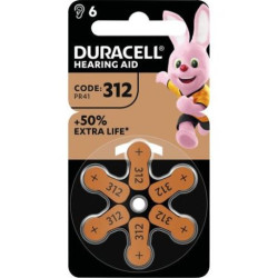 Duracell Batterie Hörgeräte EasyTab 312 PR41 NEU 6St.
