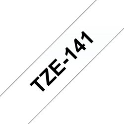 Brother TZE-Schriftbandkassette TZESchriftbandkassette TZe-141 TZe141 Farblos Schwarz (TZE141)