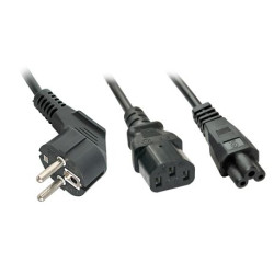 LINDY IEC-Y-Netzkabel an IEC C13 C5 SchukosteckerC13 2m
