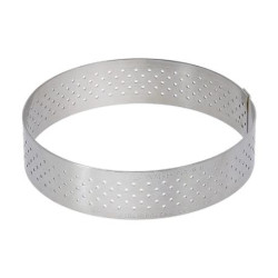DE BUYER Cercle perforé - Inox - Diametre : 24,5 cm - Hauteur : 2 cm