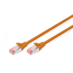DIGITUS Patchkabel Cat6 SFTP 2xRJ45 0.5m oran Hebelschuzu Polybeutel
