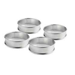 Lot de 4 cercles à tarte - 8 cm