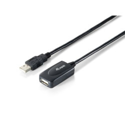 EQUIP 133311 Aktive USB 2.0 A auf A Verlängerungskabel Stecker auf Buchse, 15m