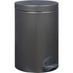 Poubelle à pédale 14 L Noir Basalte - Élora
