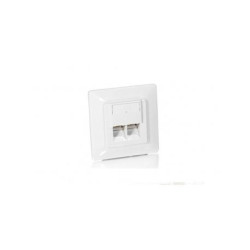 Equip Unterputzdose Frontplatte 2xRJ45 Cat5e 45 RAL 9010